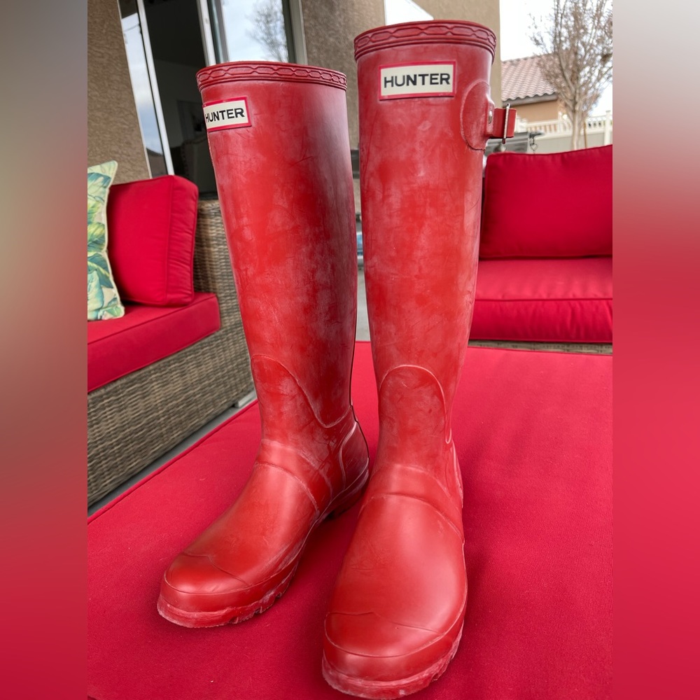 Red Hunter Boots